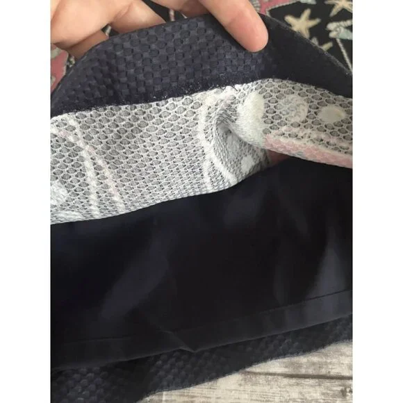 Talbots Navy Pink Shell Starfish Beach Nautical Print Pencil Side Zip Skirt 6 P - Picture 6 of 9
